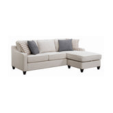 Coaster McLoughlin Upholstered Sectional Cream Model 501840